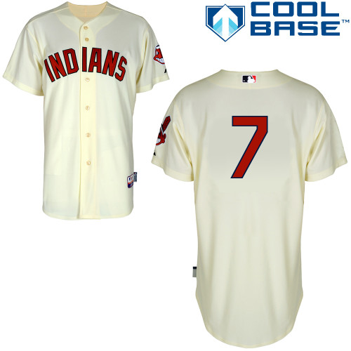 David Murphy #7 MLB Jersey-Cleveland Indians Men's Authentic Alternate 2 White Cool Base Baseball Jersey